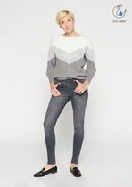 LOLALIZA Skinny jeans met strass steentjes - Grijs - Maat 36