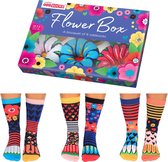 United Odd Socks 6 verschillende Dames Sokken - Flower Box - bloemen mismatched sokken - maat 37/42