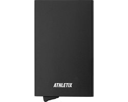 Athletix® Pasjeshouder - Aluminium -  Uitschuifbaar - Unisex Creditcardhouder - RFID & NFC Beveiliging - Zwart