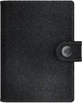 Lite Wallet - zaklamp - pasjeshouder - leer - draadloos opladen - RFID - Zwart
