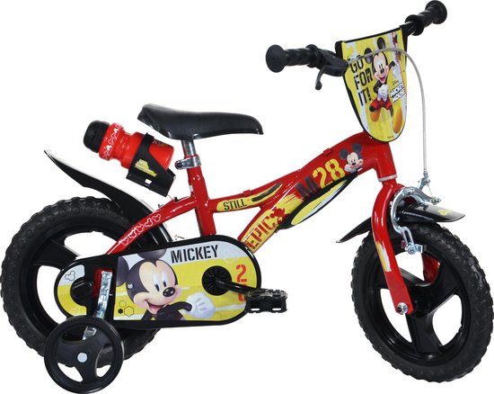 Dino Bikes Kinderfiets Mickey Mouse 12" rood | bol.com