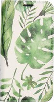 Design Softcase Booktype iPhone 12, iPhone 12 Pro hoesje - Monstera Leafs