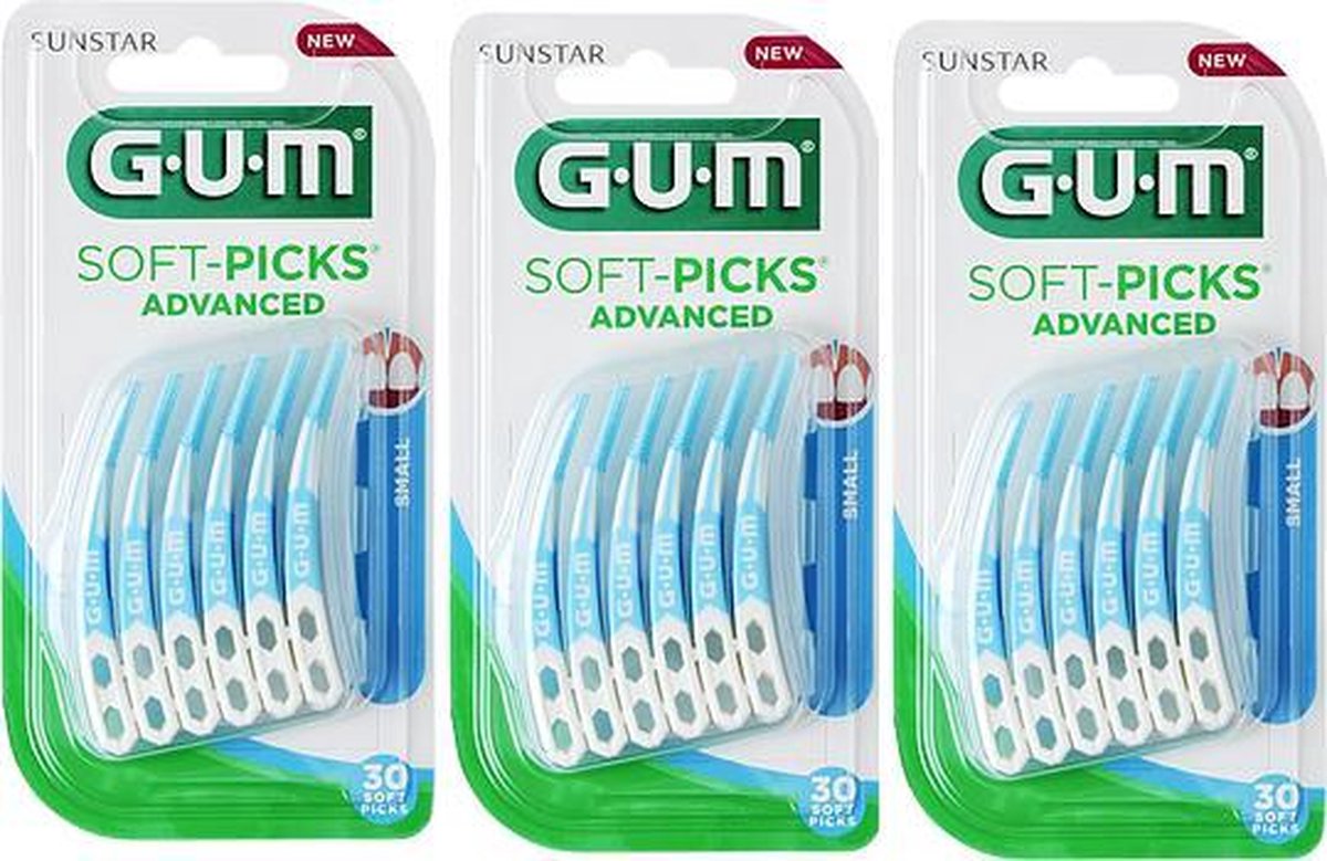 Slechthorend Regeringsverordening JEP GUM Soft Picks Advanced Small - 3 x 30 stuks - Ragers - Voordeelverpakking  | bol.com