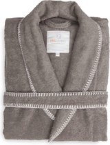 Luxe Dames Bamboe Badjas Taupe | L | Comfortabel En Hoogwaardig | Stijlvolle Stiksel Randen