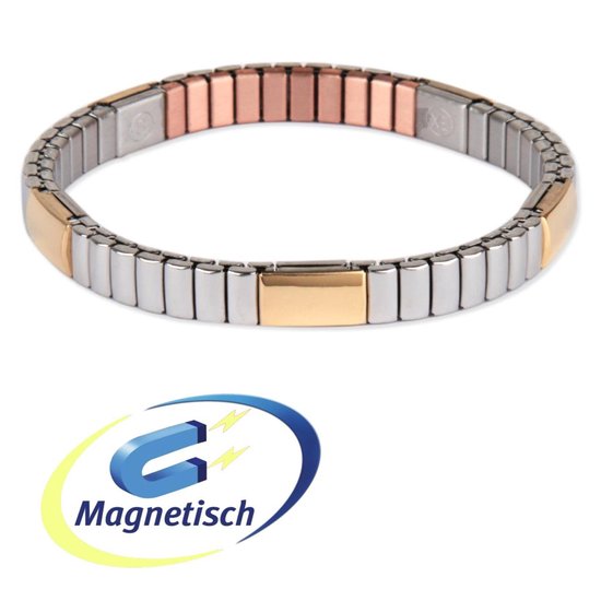 Energetix Magneet Armband (3623-7) - Flexibel- Magnetische - Bicolor -  Armband - maat L | bol.com