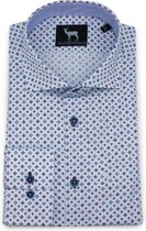 GENTS | Blumfontain Overhemd Heren Volwassenen print wieber ruit Maat XL 43/44