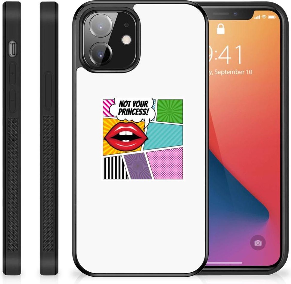 Back Cover voor iPhone 12 Mini TPU Bumper Case Popart Princess