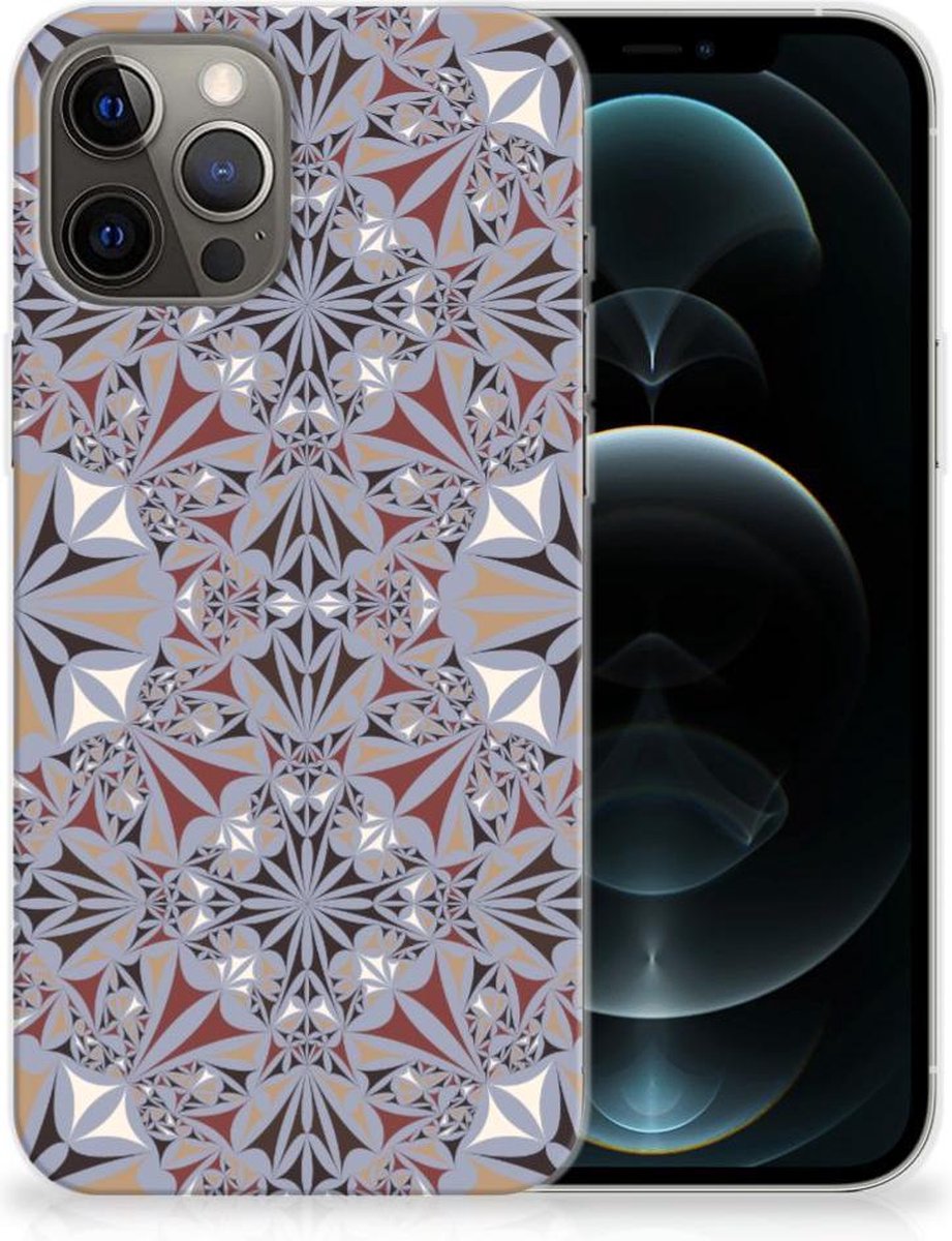 iPhone 12 Pro Max TPU Siliconen Hoesje Flower Tiles