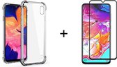 Samsung A10 Hoesje - Samsung Galaxy A10 Hoesje shock proof case transparant cover - Full cover - 1x Samsung A10 Screenprotector