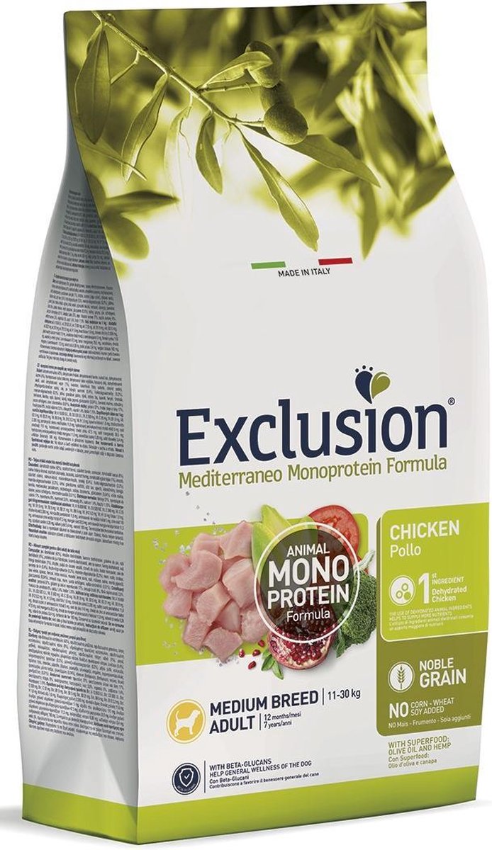 EXCLUSION Exclusion Mediterraneo medium kip 12 kilo