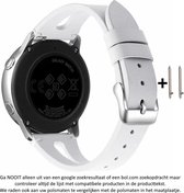 Leren Bandje - Geschikt voor 22 mm Smartwatches - Wit