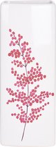 1x Witte radiator waterverdampers/luchtbevochtigers botanische bloemen print bessentak 21 cm - Waterverdampers voor de verwarming - Luchtvochtigheid verhogen