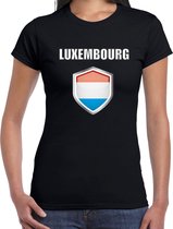 Luxemburg landen t-shirt zwart dames - Luxemburgse landen shirt / kleding - EK / WK / Olympische spelen Luxembourg outfit S