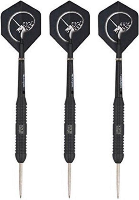 2x Set van 3 dartpijlen Core Plus Black Brass 26 grams - Darten/darts sport artikelen pijltjes messing - Kinderen/volwassenen