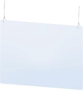 Spatscherm.com Hangend spatscherm 98 cm x 67 cm (bxh) | Plexiglas scherm |Kassascherm |Preventiescherm | Kuchscherm | Baliescherm