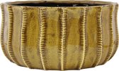 Plantenwinkel Bowl Manon ochre okergeel ronde bloempot binnen 27 cm