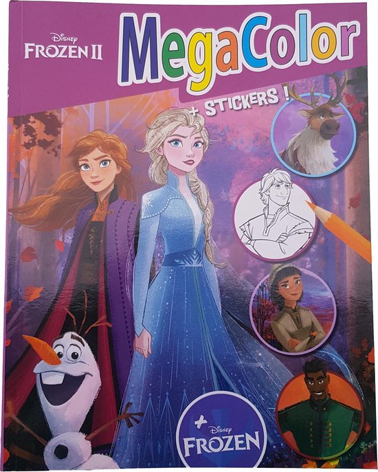 Disney's Frozen 2 "Elsa & Anna" Kleurboek +/- 120 kleurplaten + Stickers |  bol.com