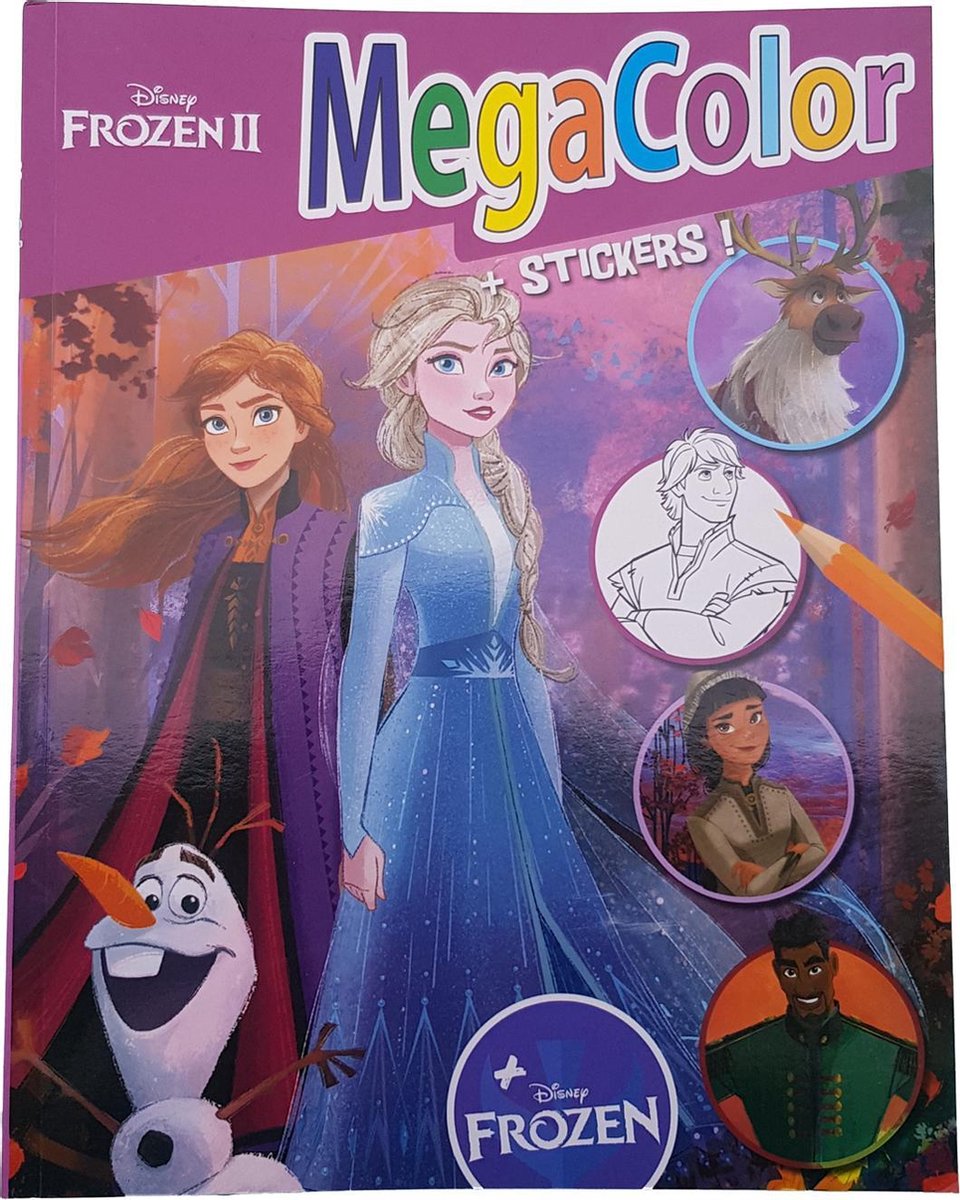 Disney's Frozen "Elsa & Anna" Kleurboek +/- 120 kleurplaten Stickers | bol.com