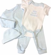 Soft Touch Babykleding Set Katoen Blauw 4-delig Mt 50/56