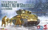 Asuka U.S. Medium Tank M4A3 (76) W Sherman w/4 figures + Ammo by Mig lijm