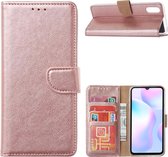 Xiaomi Redmi 9A - Bookcase Rose Goud - portemonee hoesje