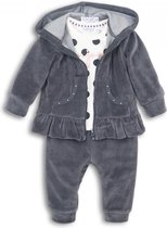 Dirkje 3-delige babyset soft grey  maat 74