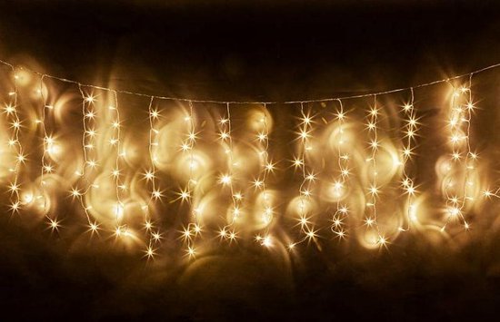 Led gordijn kerst - 5 meter - 33 strings - warm wit - 330 leds - Koppelbaar  | bol.com