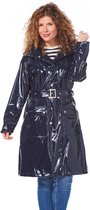 Long lacquer raincoat Maya midnight-S