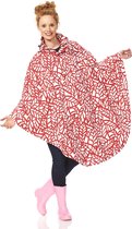 Rain cape Reva off white/red-One size