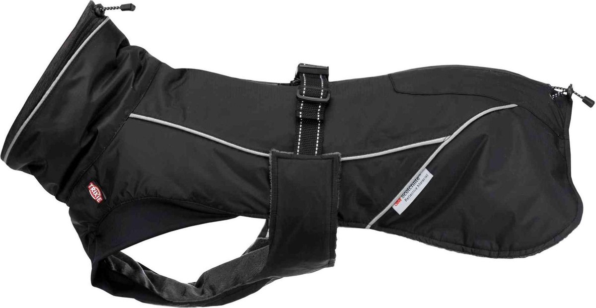 Lekker Warme Fleece Hondenjas Met Pootjes En Harnas Winter Dikke Hondenjas Waterdicht Huisdier Kleding Voor Kleine Middel Grote Honden (Kleur : Grijs, Maat : L