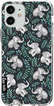 Casetastic Apple iPhone 12 Mini Hoesje - Softcover Hoesje met Design - Laughing Baby Elephants Print