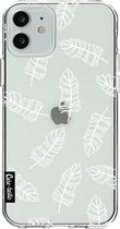 Casetastic Apple iPhone 12 / iPhone 12 Pro Hoesje - Softcover Hoesje met Design - Feathers Outline Print