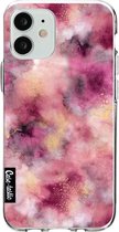 Casetastic Apple iPhone 12 Mini Hoesje - Softcover Hoesje met Design - Smokey Pink Marble Print