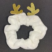 Velvet Kerst Scrunchies Elanden gewei - Set van 3 - Accessoire - Mode - Fashion - Fluweel - Kerstmis - Christmas - Cadeau - Rendier - Eland - Kerstman - Kerstvrouw - Dames - Meiden - Meisjes 