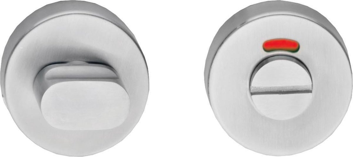 Intersteel Rozet rond 55 mm met toilet-/badkamersluiting 8 mm rvs geborsteld