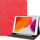 iPad 2020 hoes - 10.2 inch - PU Leer Folio Book Case - Rood