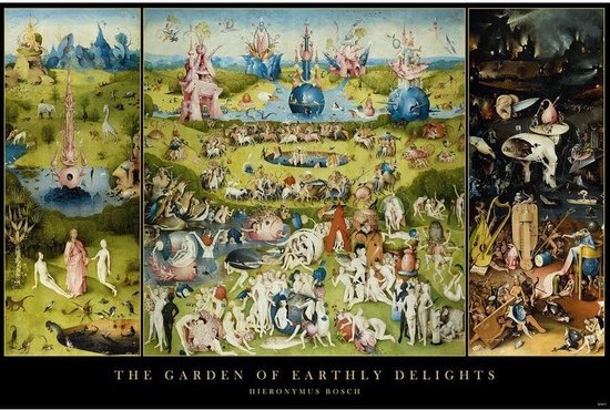 Poster - Garden Earthly Delights Hieronymus Bosch - 61 X 91.5 Cm - Multicolor