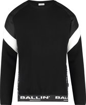 Sweater heren maat S kopen? Alle Sweaters heren online | Purewhite Trui Roze BALLIN TAPE CREWNECK WOMAN