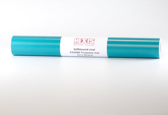 HEXIS - stickerfolie / snijvinyl - Cameo / Cricut / Brother - 30,75cm x 3m - Turquoise mat - E3320M