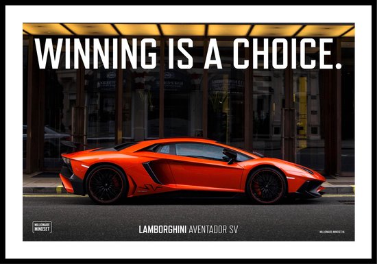 Motivatie poster Lamborghini Aventador | Motivation poster