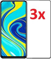 Full Cover 3D Edge Tempered Glass Screen Protector Geschikt Voor  Xiaomi Redmi Note 9 Pro - Ultradun Gehard Glas - Display Bescherming - Screenprotector Beschermglas - Scherm Beschermer -  Vo