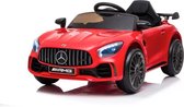 Mercedes GTR AMG Rood - Elektrische Kinderauto 12v - Accu Auto Met Afstandsbediening - Rubberen EVA Banden - Kunst Lederen Zitje Met Gordel