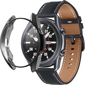 Bumper voor Samsung Galaxy Watch 3 45mm – Siliconen Case Screenprotector – Zwart