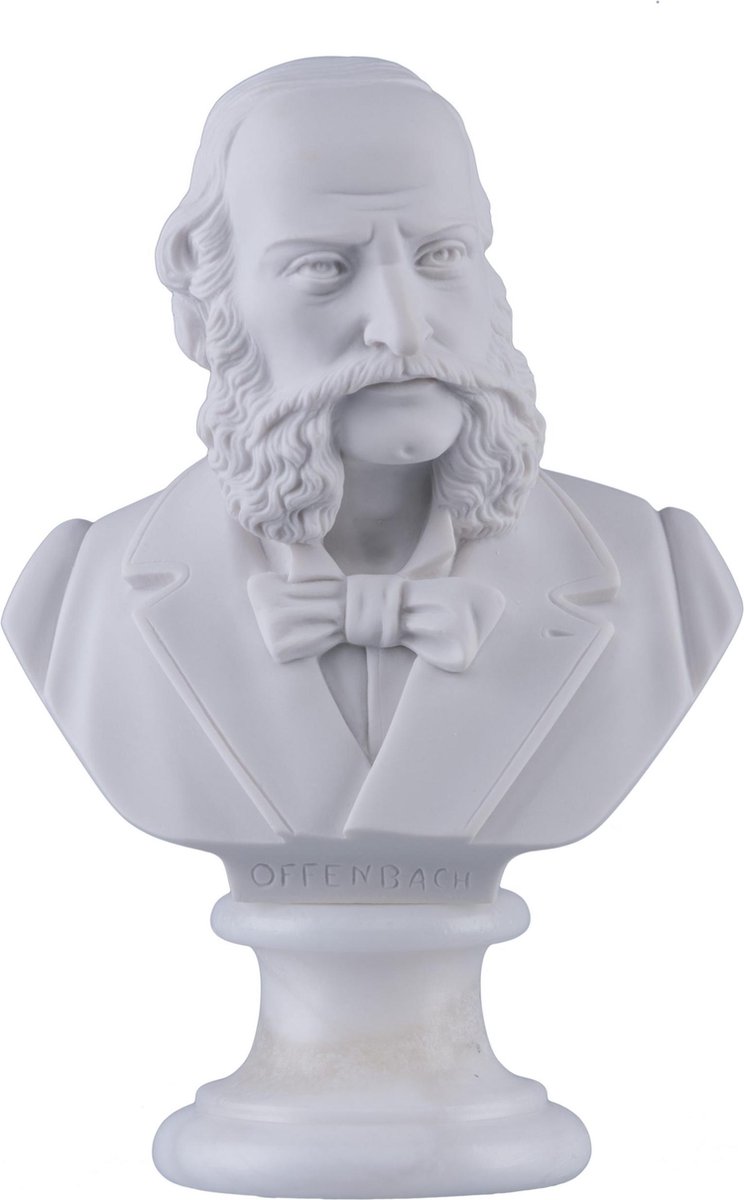 Music Gifts - Albast borstbeeld Offenbach - 30 cm