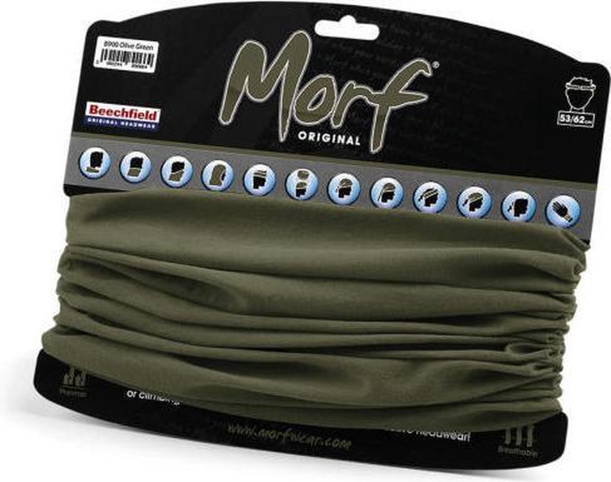 Morf faceshield bandana olive green