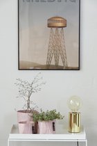 OOhh duurzame paper mand - Florence Creased Basket misty pink S - Set van 2