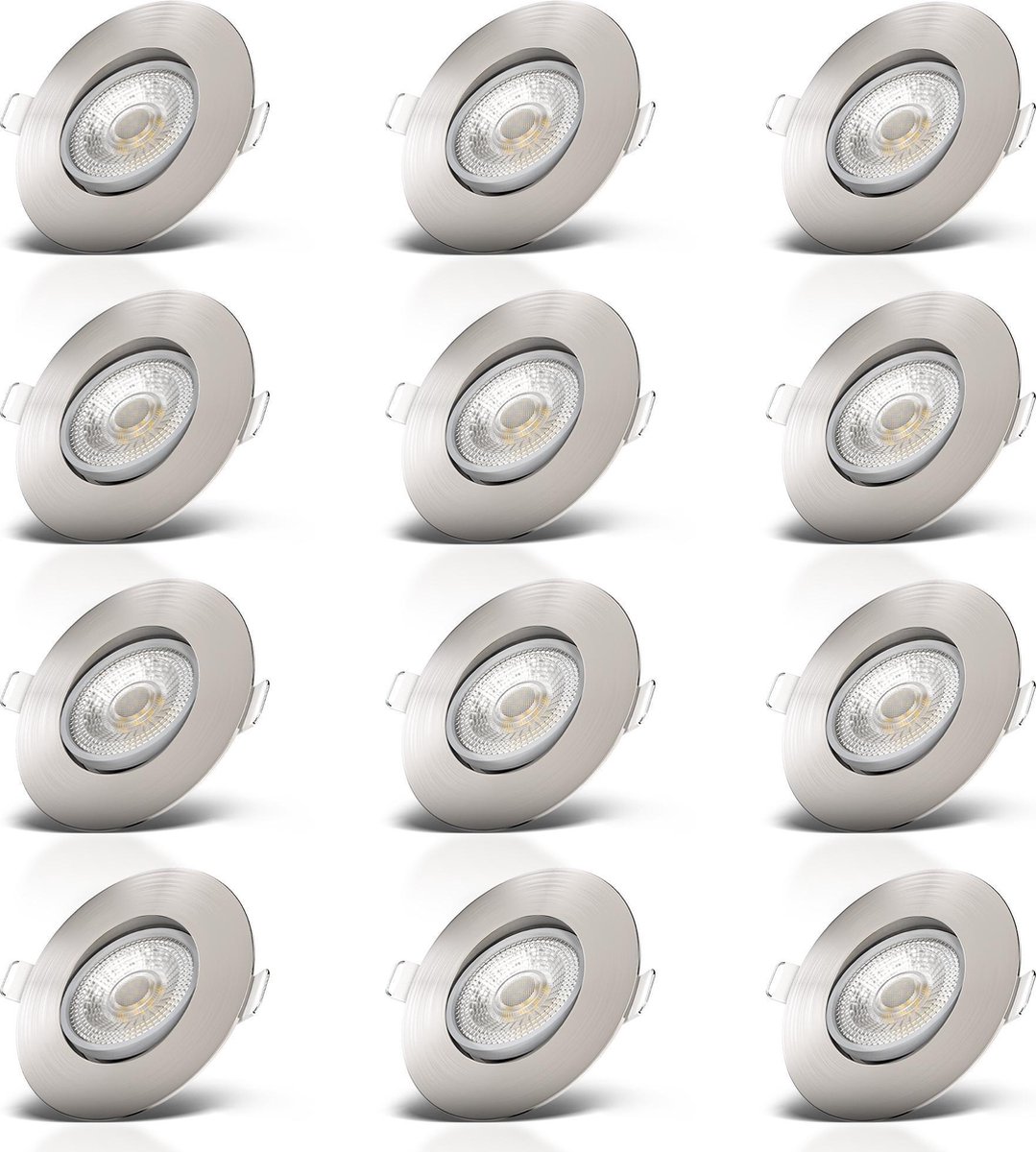 B.K.Licht lot de 3 spots LED IP44 pour salle de bain, encastrables  ultra-plats, platine LED 5W intégrée, plafonnier salle de bain, éclairage  salle de bain encastrable : : Luminaires et Éclairage