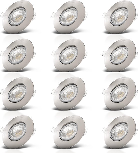 B.K.Licht - LED Inbouwspots - stuks - voor binnen - spotjes inbouw - kantelbaar - Ø9cm - 3.000K