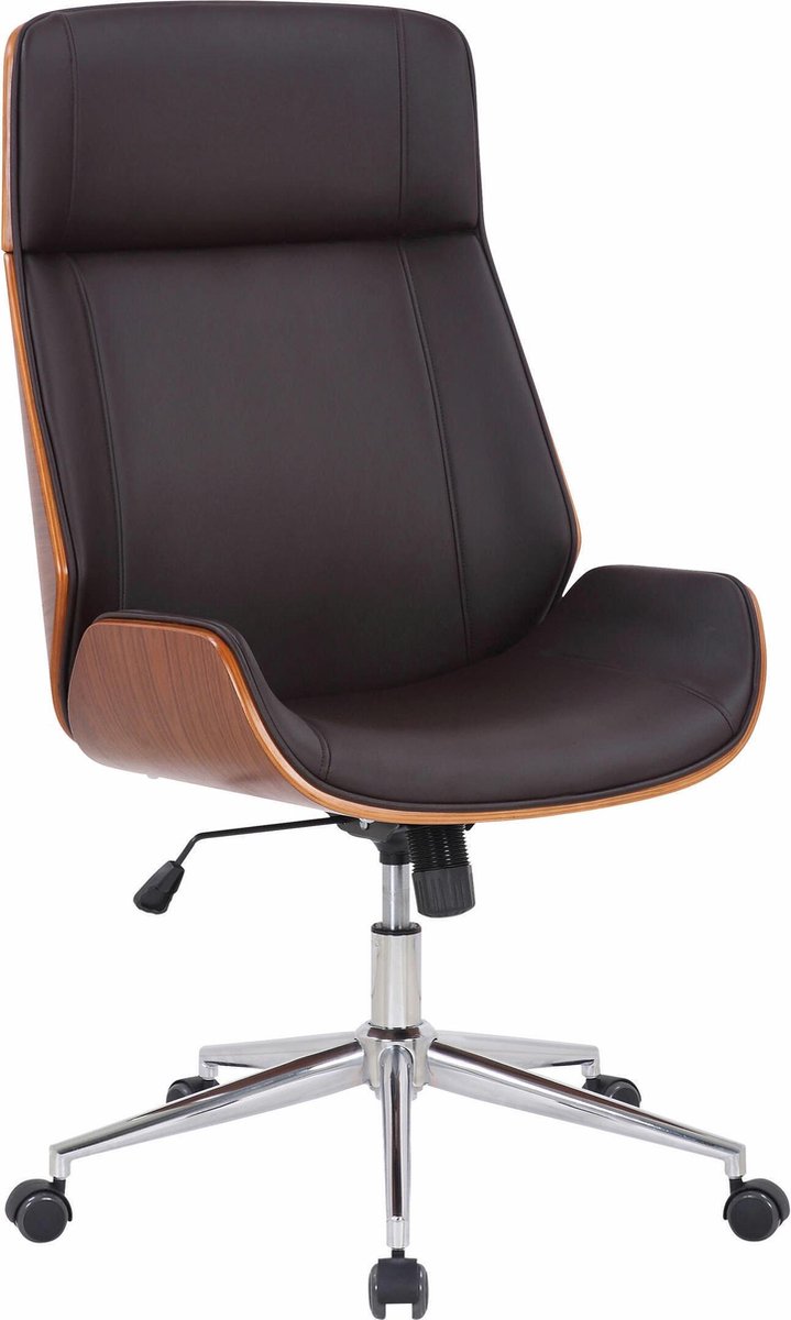 CLP Varel Bureaustoel Ergonomisch Kunstleer Walnoot/Bruin - CLP - €199,90