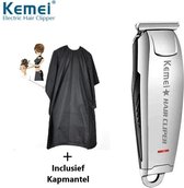 Kemei KM-2812 - Tondeuse - Inclusief kapmantel -Baard Trimmer - Draadloos - Klein & Compact - Makkelijk te gebruiken - Inclusief Barber Cape